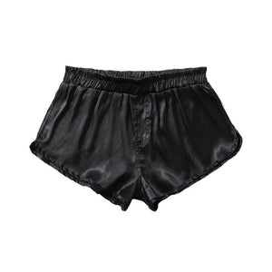 Loose Silk Mid-rise Shorts