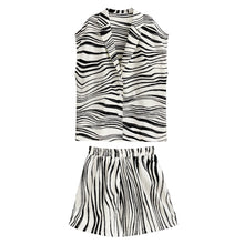 Load image into Gallery viewer, Zebra Print Sleeveless Casual Suit
