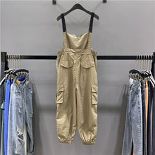 Load image into Gallery viewer, Overalls Waist Drawstring Loose Casual Harem Pants
