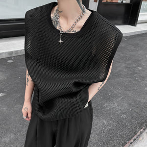 Hollow Round Neck Casual Vest