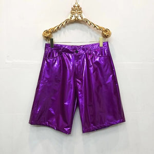 Reflective Costumes PU Leather Shorts