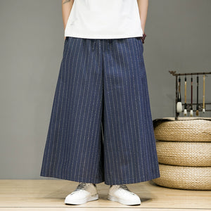 Vintage Striped Straight Wide Leg Pants