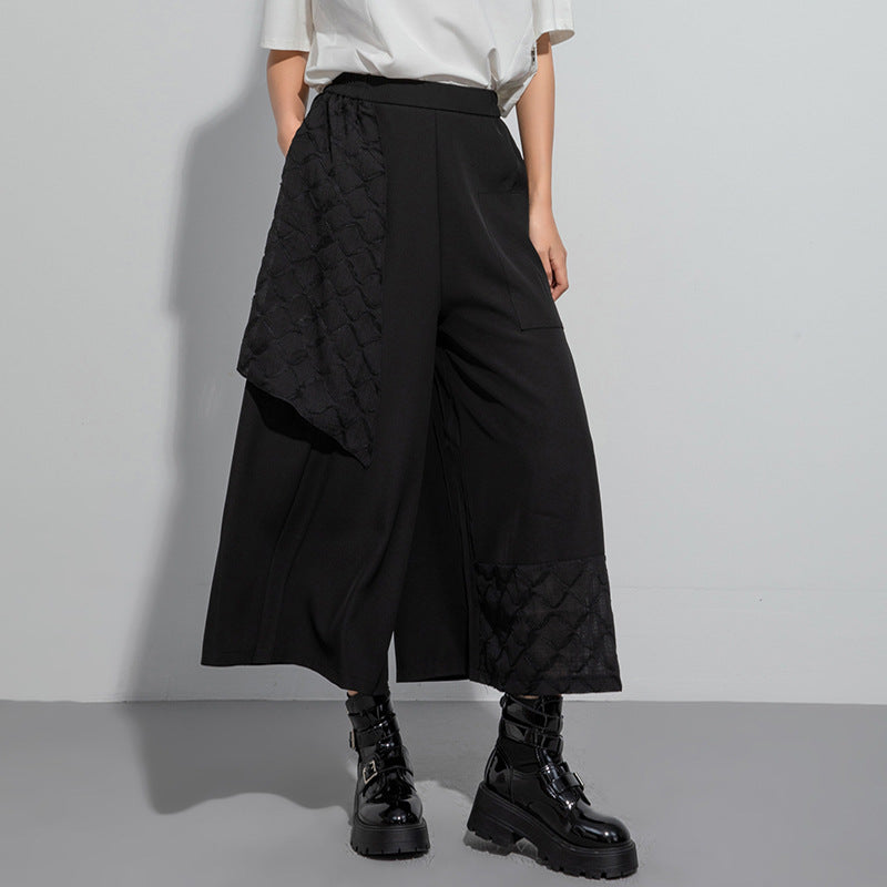 Paneled Wide-leg Cropped Trousers