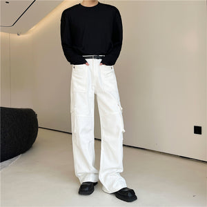 Multi-pocket Straight Pants