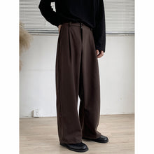 Load image into Gallery viewer, Thickened Twill Semi-elastic Wide-leg Loose Trousers
