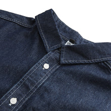 Load image into Gallery viewer, Washed Patchwork Multi-pocket Denim Shirt
