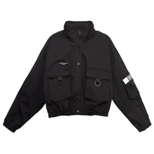 Load image into Gallery viewer, Autumn and Winter Black Stand Collar Jacket
