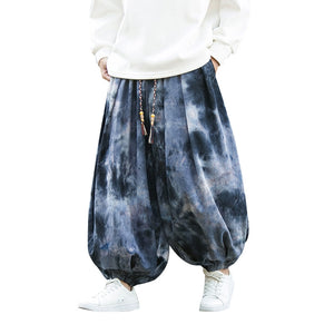 Ink Tie-Dyed Casual Pants Loose Bloomers Harem Pants