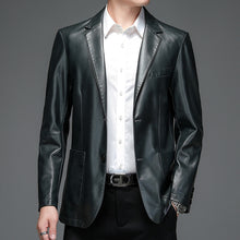 Load image into Gallery viewer, Slim Fit Leather Cropped Jacket
