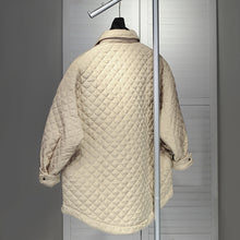 Load image into Gallery viewer, Quilted Thickened Rhombus Cotton Coat
