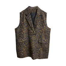 Load image into Gallery viewer, Vintage V-neck Leopard Print Sleeveless Dress
