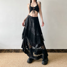 Load image into Gallery viewer, Irregular Stitching High Waist A-line Long Skirt
