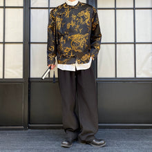 Load image into Gallery viewer, Satin Dragon Pattern Jacquard Tang Suit
