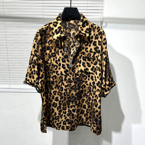 Leopard Print Casual Loose Shirt