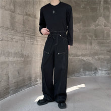 Load image into Gallery viewer, Exposed Line Structure Multi-layered Trousers
