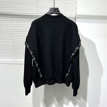 Load image into Gallery viewer, Dark Fake Two-piece Embroidered V-neck Sweatshirt
