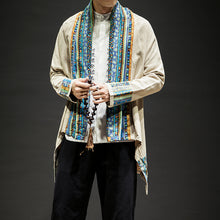 Load image into Gallery viewer, Ethnic Printed Cotton Linen Cardigan
