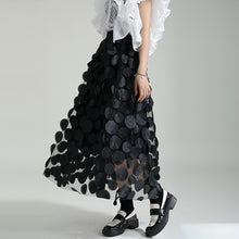 Load image into Gallery viewer, Retro Three-dimensional Polka-dot High-waist A-line Skirt
