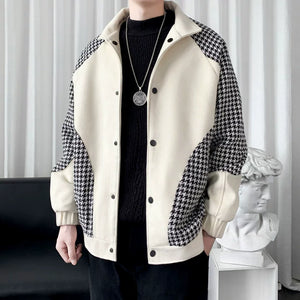 Contrast Houndstooth Jacket