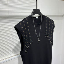 Load image into Gallery viewer, Metallic Embellished Loose Vest
