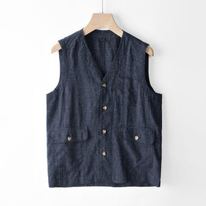 Loose Linen Vest