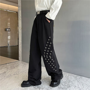 Rivet Design Wide-leg Casual Pants