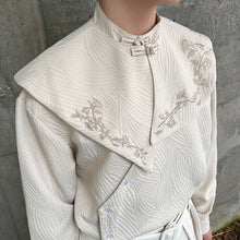 Load image into Gallery viewer, Detachable Embroidered Cloud Shoulder Dark Pattern Shirt
