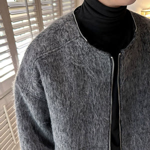 Loose-fitting Detachable Hooded Short Woolen Coat