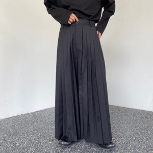 Detachable Samurai Wide Leg Pleated Culottes