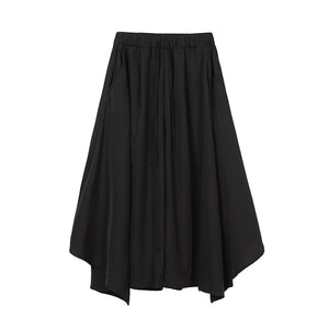 Ice Silk Wide-leg Irregular Culottes