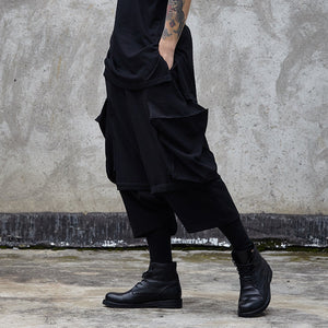 Large Pocket Stitching Casual Pants