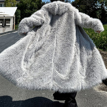 Load image into Gallery viewer, Winter Plush Warm Artificial Fur Mid-length Coat
