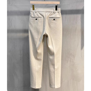 Straight Slim Woolen Casual Pants