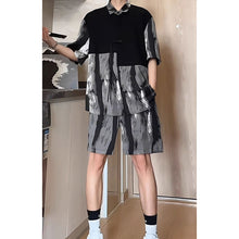 Load image into Gallery viewer, Summer Ice Silk Shirt and Shorts Two Piece Set
