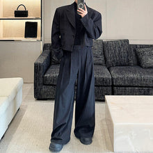 Load image into Gallery viewer, Short Suit Jacket Retro Wide-leg Trousers Thickened Two-piece Suit
