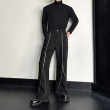 Load image into Gallery viewer, Zippered Flared Straight-Leg Casual Pants
