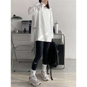 Loose White Long-sleeved Shirt