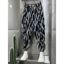 Load image into Gallery viewer, Striped Printed Cropped Harem Pants
