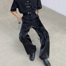 Load image into Gallery viewer, Three-dimensional Casual Metal Buckle Straight Trousers
