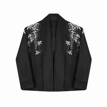 Load image into Gallery viewer, Floral Embroidered Buttonless Cardigan
