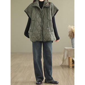 Stand Collar LooseZipped Jacket