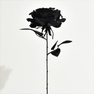 Gothic Black Fake Dried Rose Bouquet