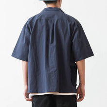 Load image into Gallery viewer, Contrast Pocket Cotton Cuban Collar Shirt
