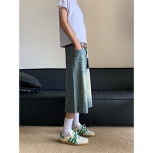 Load image into Gallery viewer, Vintage Wide-leg Straight-leg Denim Trousers
