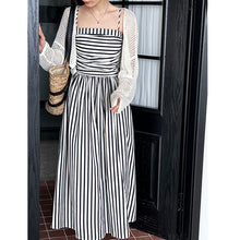 Load image into Gallery viewer, Striped Tube Top Suspender Dress
