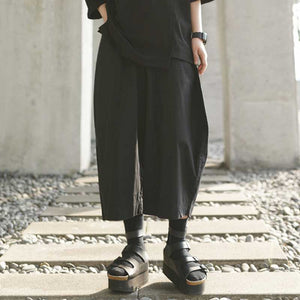 Black High Waist Loose Wide Leg Pants