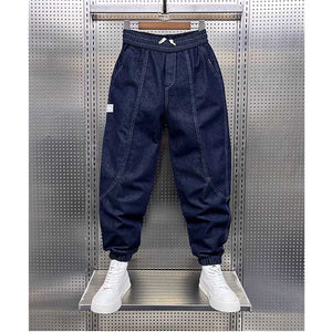 Winter Denim Harem Loose Fleece Pants