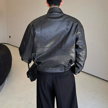 Load image into Gallery viewer, PU Leather Windproof Cotton Jacket
