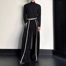 Load image into Gallery viewer, Straight-leg Webbing Patchwork Wide-leg Trousers
