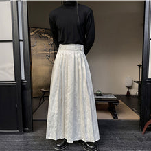 Load image into Gallery viewer, Vintage Jacquard Pleated One-piece Buckle Long Skirt
